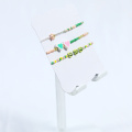 Perle di vetro Bracciale fiore fatto a mano set di 3 pezzo