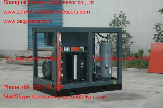 Variable Flow and Speed Air Compressor Machine 11KW 15HP Screw Type Low Noise Compressor