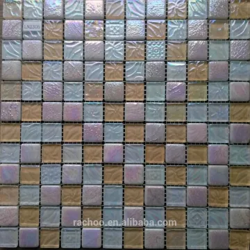 Hot melt 4mm glass mix solid glass mosaic tile