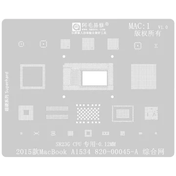 Amaoe Steel BGA Reballing Stencil for Apple MacBook A1534/820-00045-A SR23G 2015
