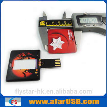 Festival greetings mini square card usb pen drive from shenzhen manufacturer