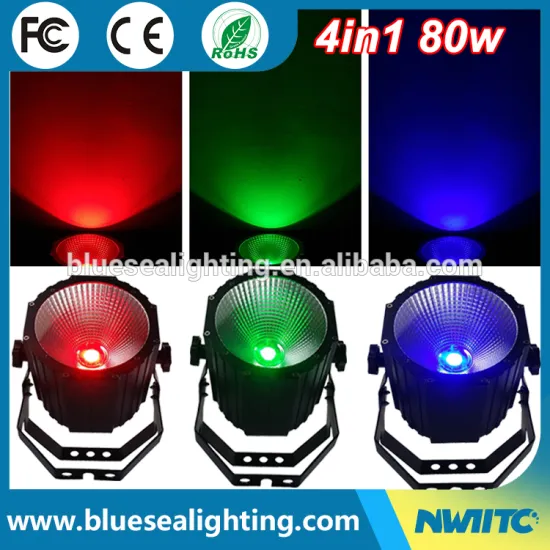 remote control mini DMX 80w RGBW cob par can light price