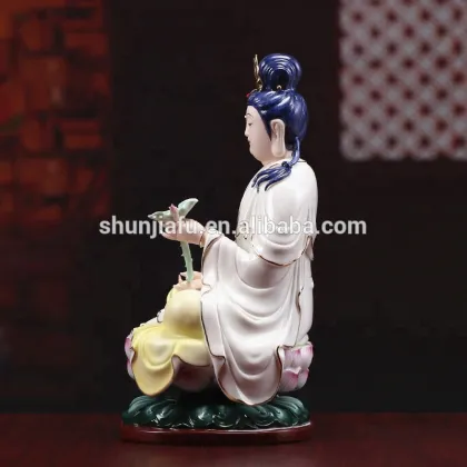 Wholesale Religious Hand Painted Ceramic Figurines - Guanyin Buddha Statue