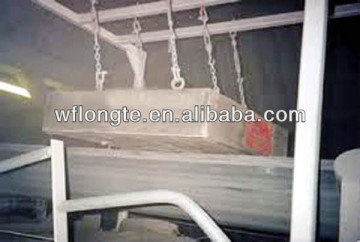 Manual discharge permanent magnet for conveyor belt