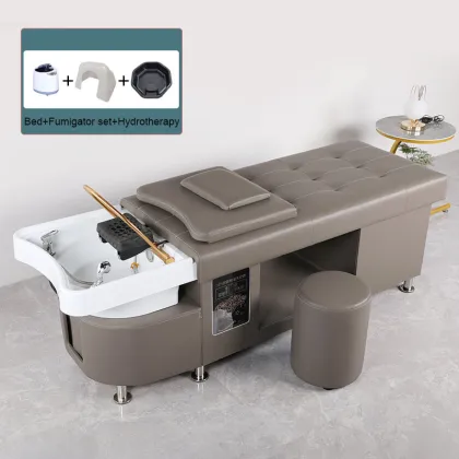 Head Therapy Massage Beauty Salon Equipment: Shampoo Bed with Head Massage for Hair Treatment