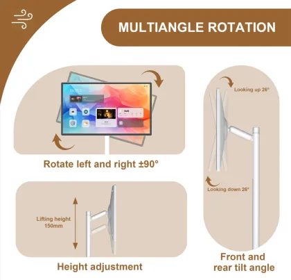 Battery Operated LCD TV Portable Smart TV WiFi Interface Smart TV Wireless LCD Display TV for Commercial Display and Training