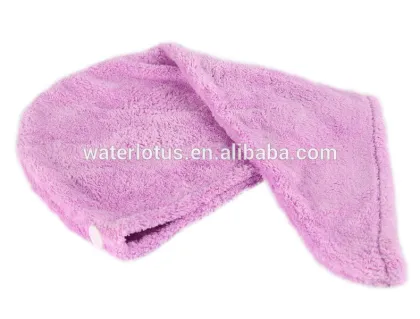 China supplier quick dry coral fleece hair drying cap dry hair hat