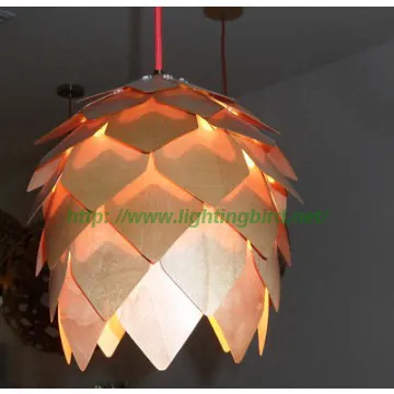 Contemporary Indoor Wooden Pendant Lamps / hanging Lights