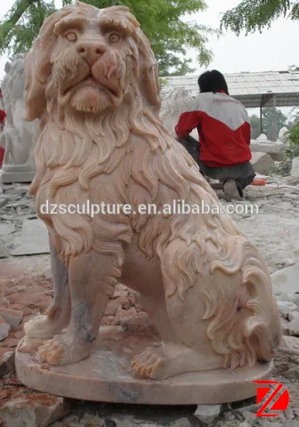 Dog modern marble sculpture