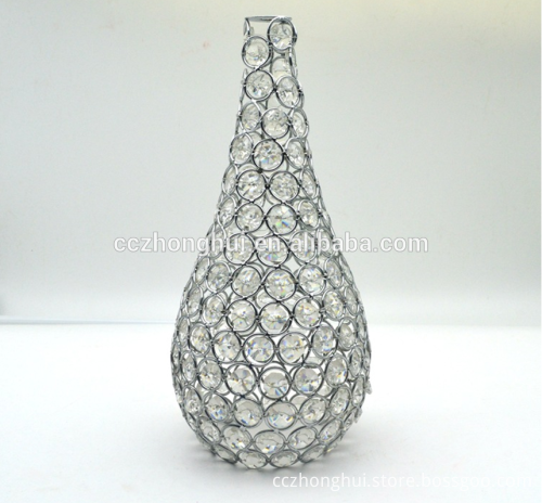 Elegant wire crystal lampshade