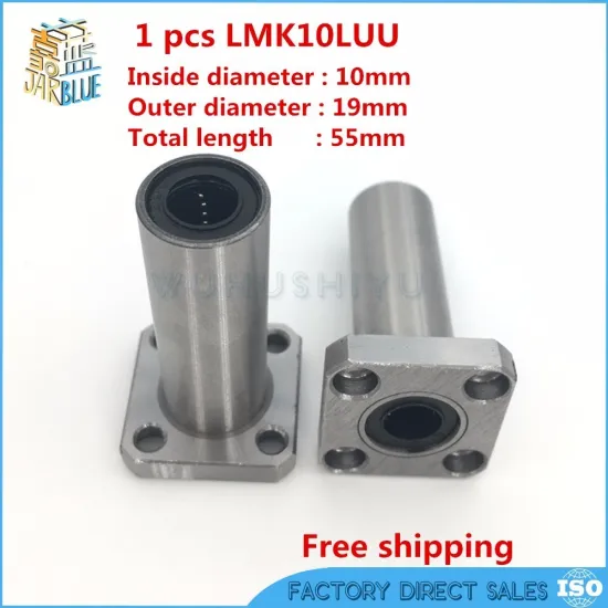 Hot sale 1pc LMK10LUU long type 10mm flange linear bearing CNC Linear Bush