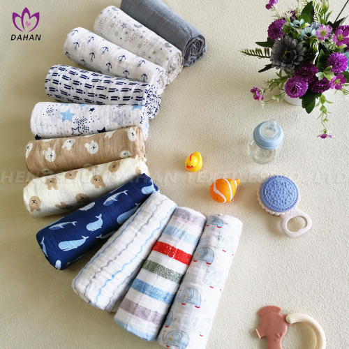 China 100% Cotton printing baby blanket for sale Manufactory