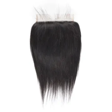 bone straight closure transparent raw 4x4 peruvian  5x5 lace human hair  clousure and frontal for women hair piece