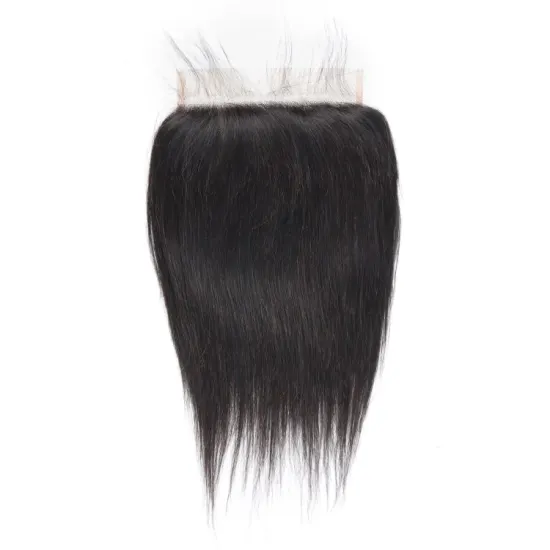 bone straight closure transparent raw 4x4 peruvian  5x5 lace human hair  clousure and frontal for women hair piece