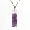 7 chakra Augen pendant Amethyst Pendants Crystal gravel square women's Fashion Necklace