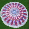 customize printed large round beach towels With Tassel