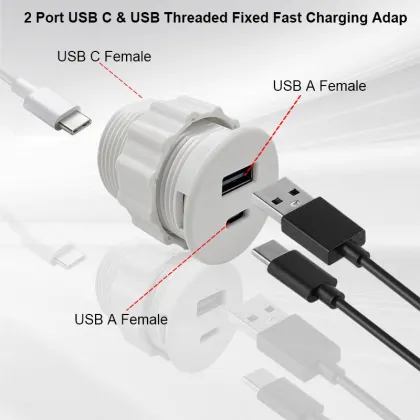 Small Open Hole Round Sol Ring Socket USB Sofa Extension Power Station Furniture Power Socket