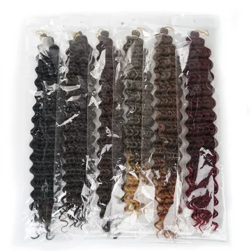 beauty supply Long Deep Curly wave crochet hair extension crochet braids Synthetic braiding hair extensions