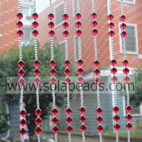 Warm 22 MM &amp; 8 MM draad acryl kristal kralen Garland Trim