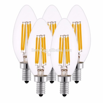 UL C35 4W Dimmable Listed E12 Chandelier Filament Led Bulb