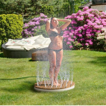Modern Outdoor Furniture Garden Square Base Wood Outdoor Shower
