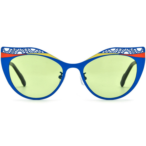 Skeletonized Round Titanium Sunglasses