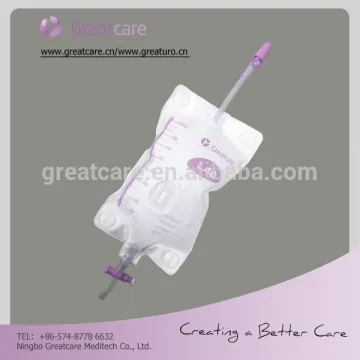 flocking material urine leg bag 750ml