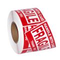 breekbare verzendlabel handling sticker