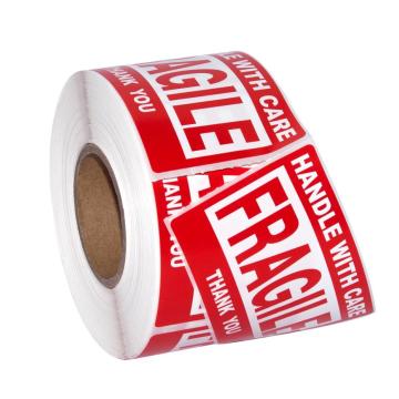 breekbare verzendlabel handling sticker