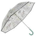 Parapluie transparent à imprimé floral sur l'ensemble