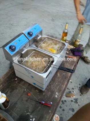 stainless steel Electric chicken fryer in guangzhou DF-8L-2