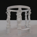 Elegant Marble Gazebo with Mythological Design