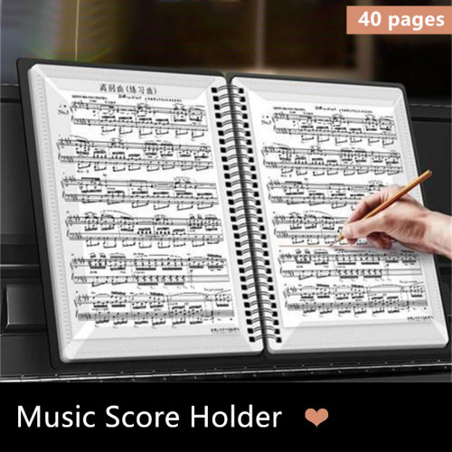 A4 Size Music Score Paper Sheet Note Document File Organizer Storage Folder Holder Case 20 Pages Home Office Stationery