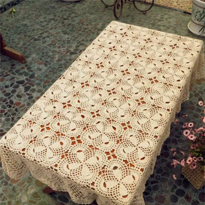 Linen Tablecloth Crochet Tablecloth