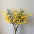 Artificial Acacia Flowers Yellow Mimosa Spray Cherry Fruit Branch Wedding Party Event Decor Home Table Flower