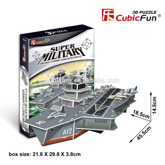 aircraft carrier charles de gaulle diy 3d puzzle pop out world