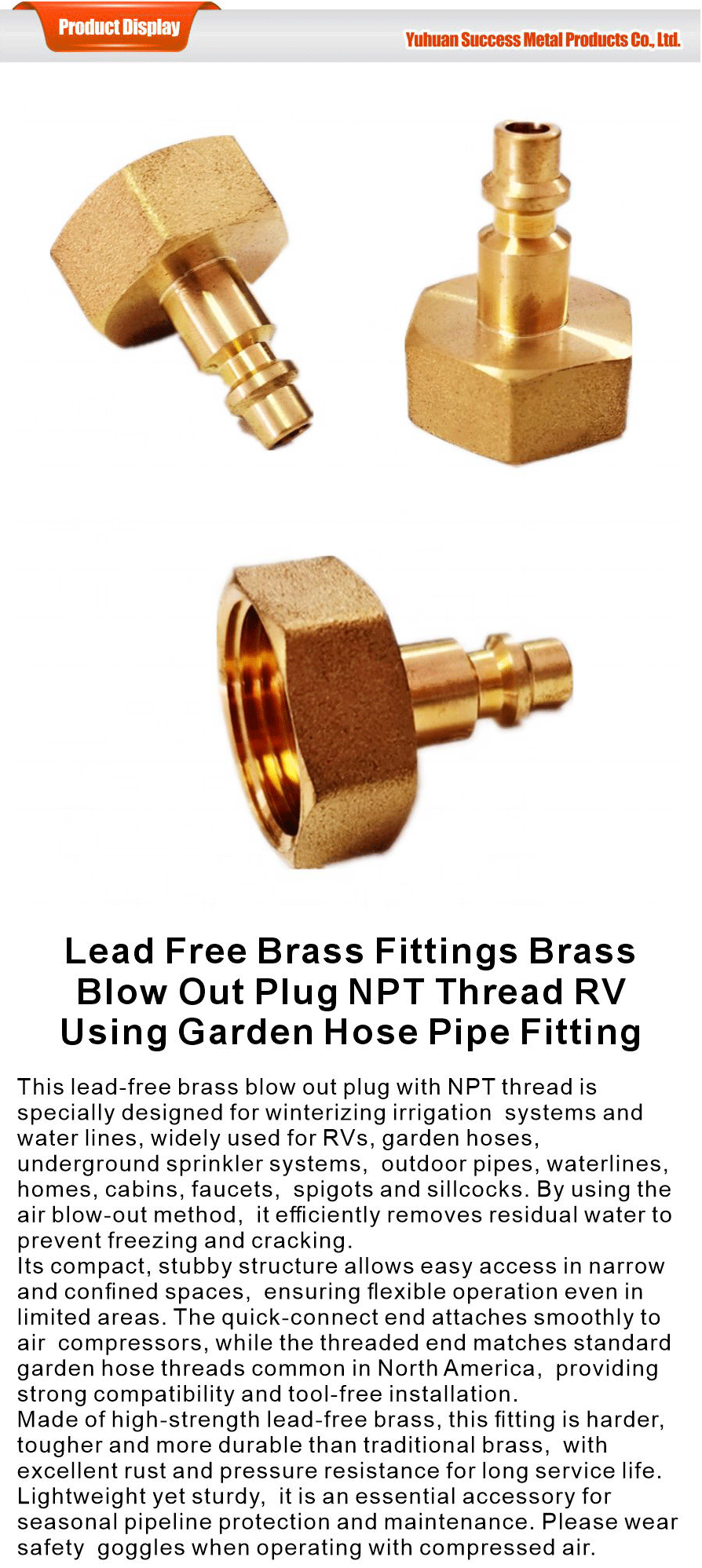 NPT Threaded Brass Fittings