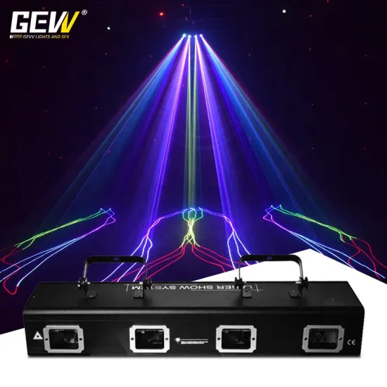GEVV Factory Portable Multi-Head Stepper Motor Laser Light Show for DJ Parties and Clubs