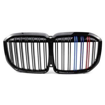 BAZIT 2020+ X7 G07 BMW X7 G07 용 트라이 컬러 듀얼 슬랫 신장 전면 그릴
