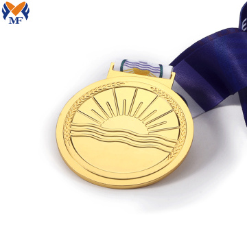Medallas de oro de carrera personalizada Logotipo personalizado propio