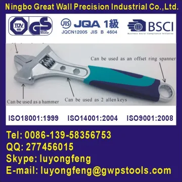 adjustable wrench with hammer function