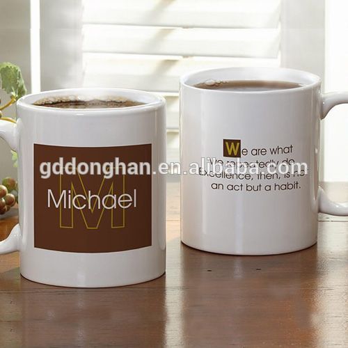 ceramic material Plain White Ceramic Mug for promotion