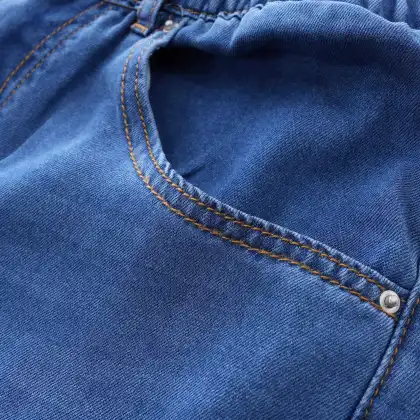 Wash denim jeans pantselastic waist children jeans girls