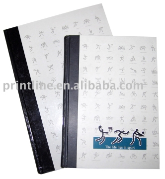 Hard cover notebook with round spine