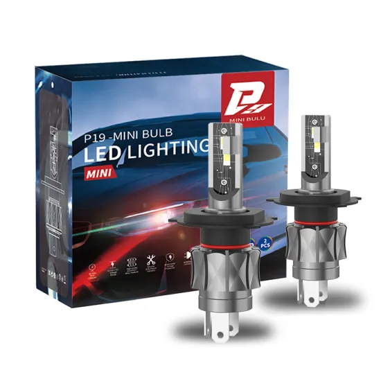 Title: "Asruex P19-H4 Motorcycle LED Headlights - OEM & ODM, 20W 2400LM, 6500K White, CANBUS Compatible, Plug and Play