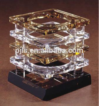 china manufacturer high quality crystal desktop set crystal pen holder