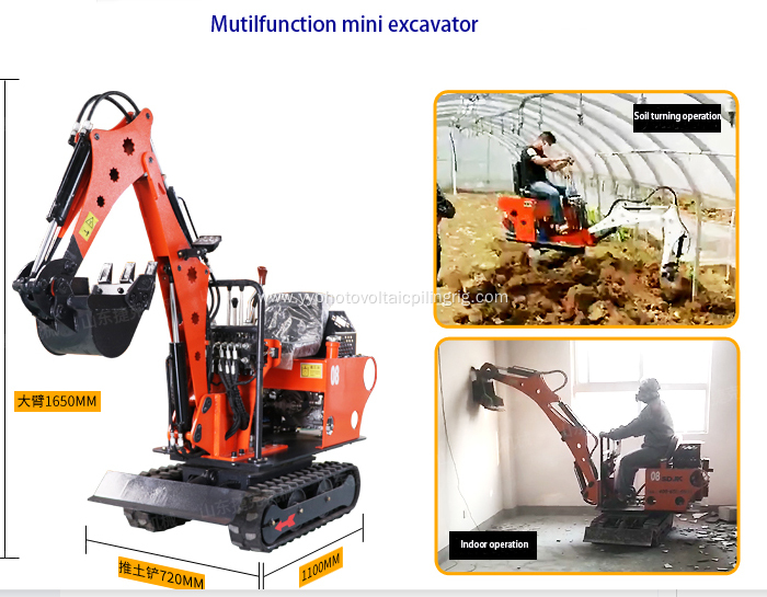 Multifunctional 1.3Ton Hydraulic Portable Backhoe for Sale