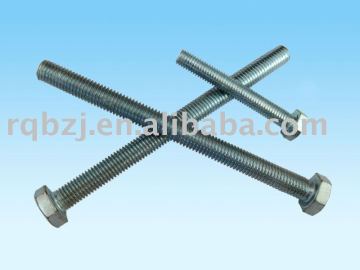 HT Hex Head Set Screw Din 933 grade 8.8 zinc Cr6+