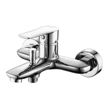 Single lever bath mixer exposed installation