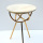 American-style stainless steel hemispherical side table